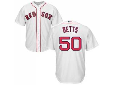 Youth Boston Red Sox #50 Mookie Betts White Cool Base Stitched MLB Jersey