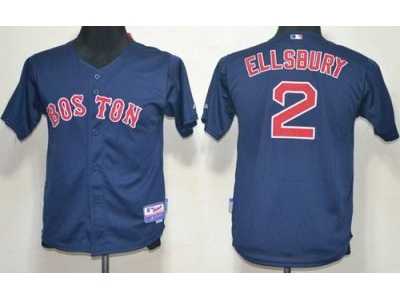 Youth MLB Boston Red Sox #2 Jacoby Ellsbury Blue Jerseys