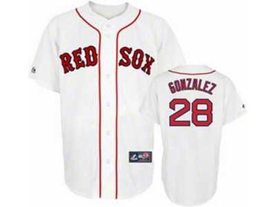mlb Youth Boston Red Sox #28 Gonzalez White