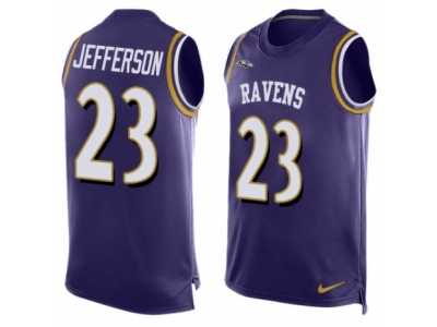 Men's Nike Baltimore Ravens #21 Tony Jefferson Limited Purple Player Name & Number Tank Top NFL Jersey