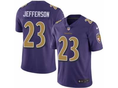 Men's Nike Baltimore Ravens #23 Tony Jefferson Limited Purple Rush NFL Jersey