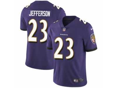 Men's Nike Baltimore Ravens #23 Tony Jefferson Vapor Untouchable Limited Purple Team Color NFL Jersey