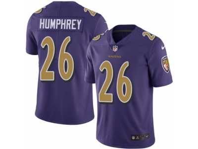 Men's Nike Baltimore Ravens #26 Marlon Humphrey Limited Purple Rush NFL Jersey