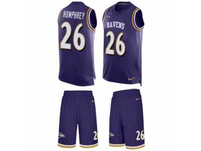 Men's Nike Baltimore Ravens #26 Marlon Humphrey Limited Purple Tank Top Suit NFL Jersey