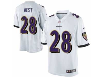 Men's Nike Baltimore Ravens #28 Terrance West Limited White NFL Jersey