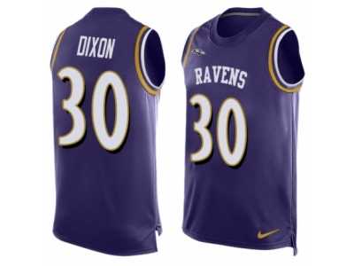 Men's Nike Baltimore Ravens #30 Kenneth Dixon Limited Purple Player Name & Number Tank Top NFL Jersey