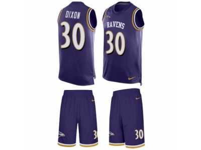 Men's Nike Baltimore Ravens #30 Kenneth Dixon Limited Purple Tank Top Suit NFL Jersey