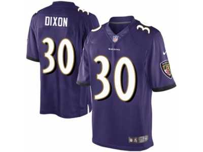 Men's Nike Baltimore Ravens #30 Kenneth Dixon Limited Purple Team Color NFL Jersey