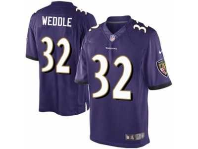 Men's Nike Baltimore Ravens #32 Eric Weddle Limited Purple Team Color NFL Jersey