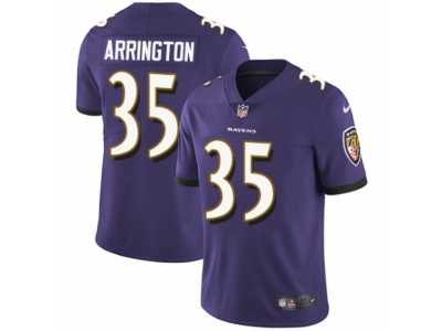 Men's Nike Baltimore Ravens #35 Kyle Arrington Limited Purple Team Color NFL Jersey
