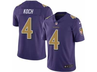 Men's Nike Baltimore Ravens #4 Sam Koch Limited Purple Rush NFL Jersey