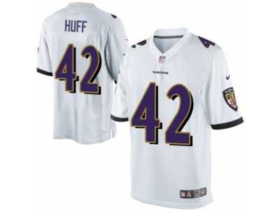 Men's Nike Baltimore Ravens #42 Marqueston Huff Limited White NFL Jersey