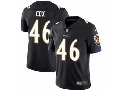 Men's Nike Baltimore Ravens #46 Morgan Cox Vapor Untouchable Limited Black Alternate NFL Jersey