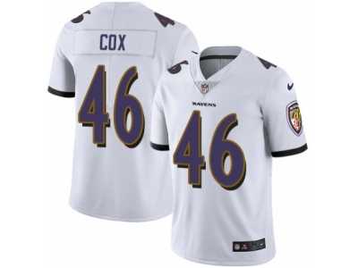 Men's Nike Baltimore Ravens #46 Morgan Cox Vapor Untouchable Limited White NFL Jersey