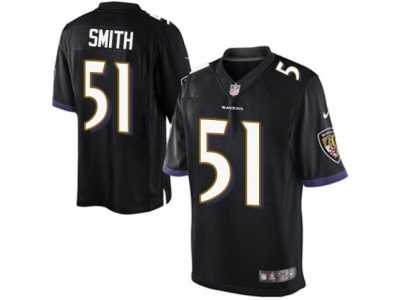 Men's Nike Baltimore Ravens #51 Daryl Smith Limited Black Alternate NFL Jersey