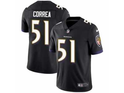 Men's Nike Baltimore Ravens #51 Kamalei Correa Vapor Untouchable Limited Black Alternate NFL Jersey
