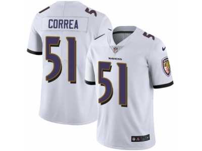 Men's Nike Baltimore Ravens #51 Kamalei Correa Vapor Untouchable Limited White NFL Jersey