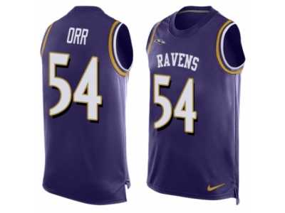 Men's Nike Baltimore Ravens #54 Zach Orr Limited Purple Player Name & Number Tank Top NFL Jersey