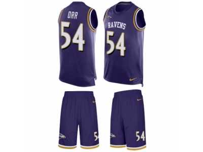 Men's Nike Baltimore Ravens #54 Zach Orr Limited Purple Tank Top Suit NFL Jersey
