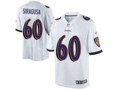 Men's Nike Baltimore Ravens #60 Nico Siragusa Limited White NFL Jersey
