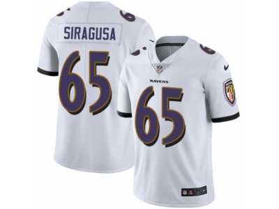 Men's Nike Baltimore Ravens #65 Nico Siragusa White Vapor Untouchable Limited Player NFL Jersey