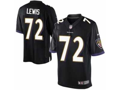 Men's Nike Baltimore Ravens #72 Alex Lewis Limited Black Alternate NFL Jersey