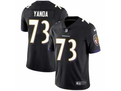 Men's Nike Baltimore Ravens #73 Marshal Yanda Vapor Untouchable Limited Black Alternate NFL Jersey