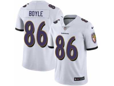 Men's Nike Baltimore Ravens #86 Nick Boyle Vapor Untouchable Limited White NFL Jersey