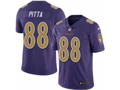 Men's Nike Baltimore Ravens #88 Dennis Pitta Limited Purple Rush NFL Jersey