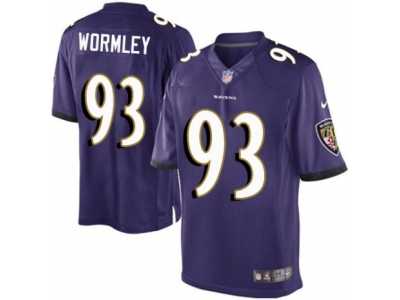 Men's Nike Baltimore Ravens #93 Chris Wormley Limited Purple Team Color NFL Jersey