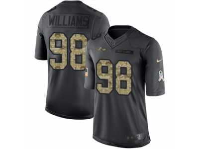 Men's Nike Baltimore Ravens #98 Brandon Williams Limited Black 2016 Salute to Service NFL Jersey