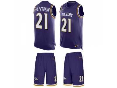 Nike Baltimore Ravens #21 Tony Jefferson Purple Team Color Men's Stitched NFL Limited Tank Top Suit Jersey
