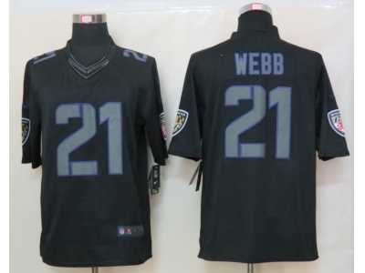 Nike NFL Baltimore Ravens #21 Lardarius Webb Black Jerseys (Impact Limited)