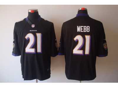 Nike NFL Baltimore Ravens #21 Lardarius Webb Black Jerseys(Limited)
