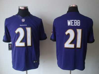 Nike NFL Baltimore Ravens #21 Lardarius Webb Purple Jerseys(Limited)