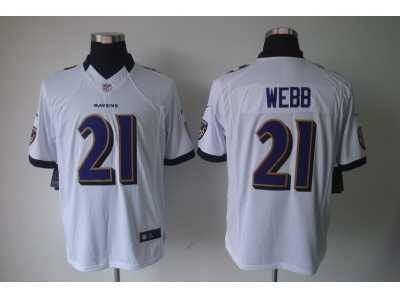 Nike NFL Baltimore Ravens #21 Lardarius Webb white Jerseys(Limited)