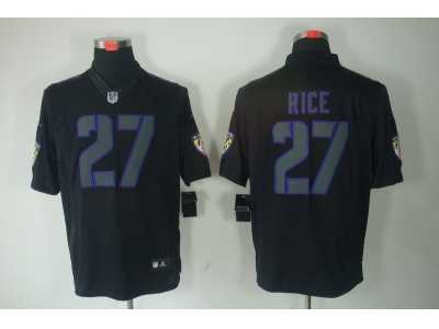 Nike NFL Baltimore Ravens #27 Ray Rice Black Jerseys(Impact Limited)