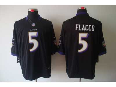 Nike NFL Baltimore Ravens #5 Joe Flacco black Jerseys(Limited)
