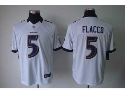 Nike NFL Baltimore Ravens #5 Joe Flacco white Jerseys(Limited)