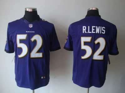 Nike NFL Baltimore Ravens #52 Ray Lewis Purple Jerseys(Limited)