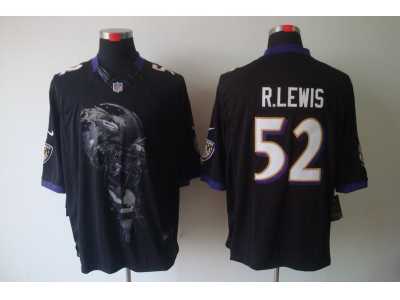 Nike NFL Baltimore Ravens #52 Ray Lewis black Jerseys[helmet tri-blend limited]