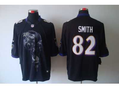 Nike NFL Baltimore Ravens #82 Smith black Jerseys[helmet tri-blend limited]
