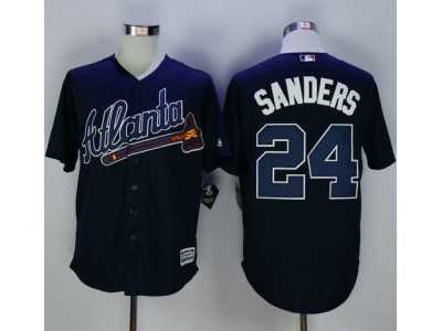 Atlanta Braves #24 Deion Sanders Navy Blue New Cool Base Stitched MLB Jersey