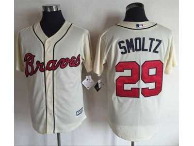 Atlanta Braves #29 John Smoltz Cream New Cool Base Stitched MLB Jersey