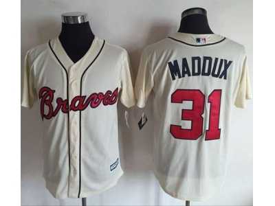 Atlanta Braves #31 Greg Maddux Cream New Cool Base Stitched MLB Jersey