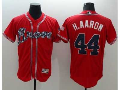 Atlanta Braves #44 Hank Aaron Red Flexbase Authentic Collection Stitched Baseball Jersey