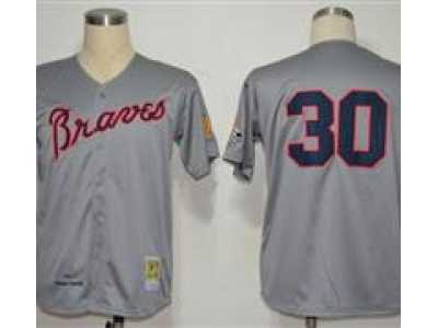 MLB Jerseys Atlanta Braves #30 Grey Cool Base