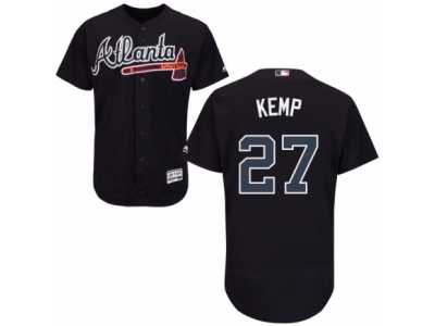 Men's Majestic Atlanta Braves #27 Matt Kemp Blue Flexbase Authentic Collection MLB Jersey