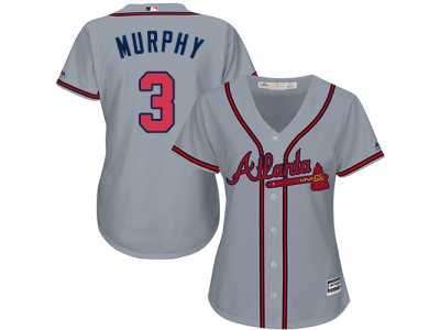 Women's Atlanta Braves #3 Dale Murphy Grey Road Stitched MLB Jersey