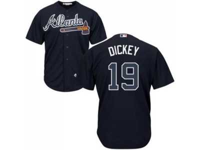 Youth Atlanta Braves #19 R.A. Dickey Navy Blue Cool Base Stitched MLB Jersey